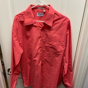 BERLIONI Italy xl men’s coral dress shirt